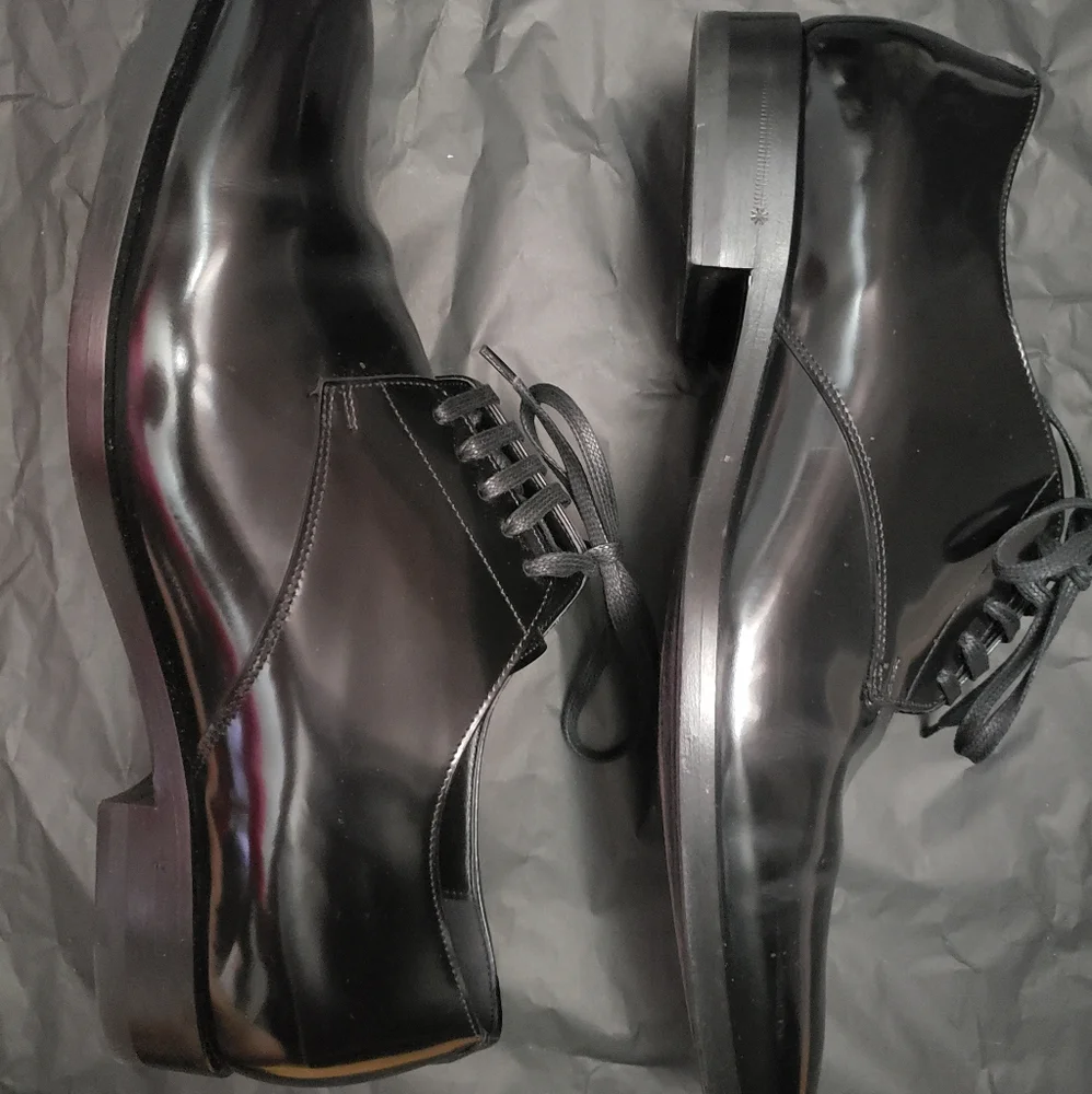 **SOLD***Saint Laurent Black Montaigne 25 Derby Shoe Mens Size 43 - Picture 3 of 10